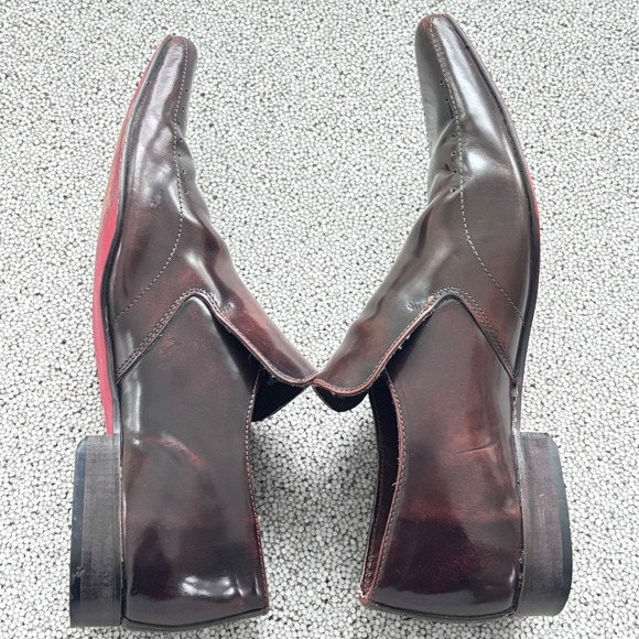 Red Tape Men's Cordovan Patent Leather Pointed Toe Loafer Dress Shoes 12 US - Picture 14 of 15